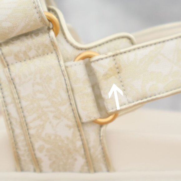 Dior Cream and Gold Sandals with Adjustable Straps - Picture 13 of 13